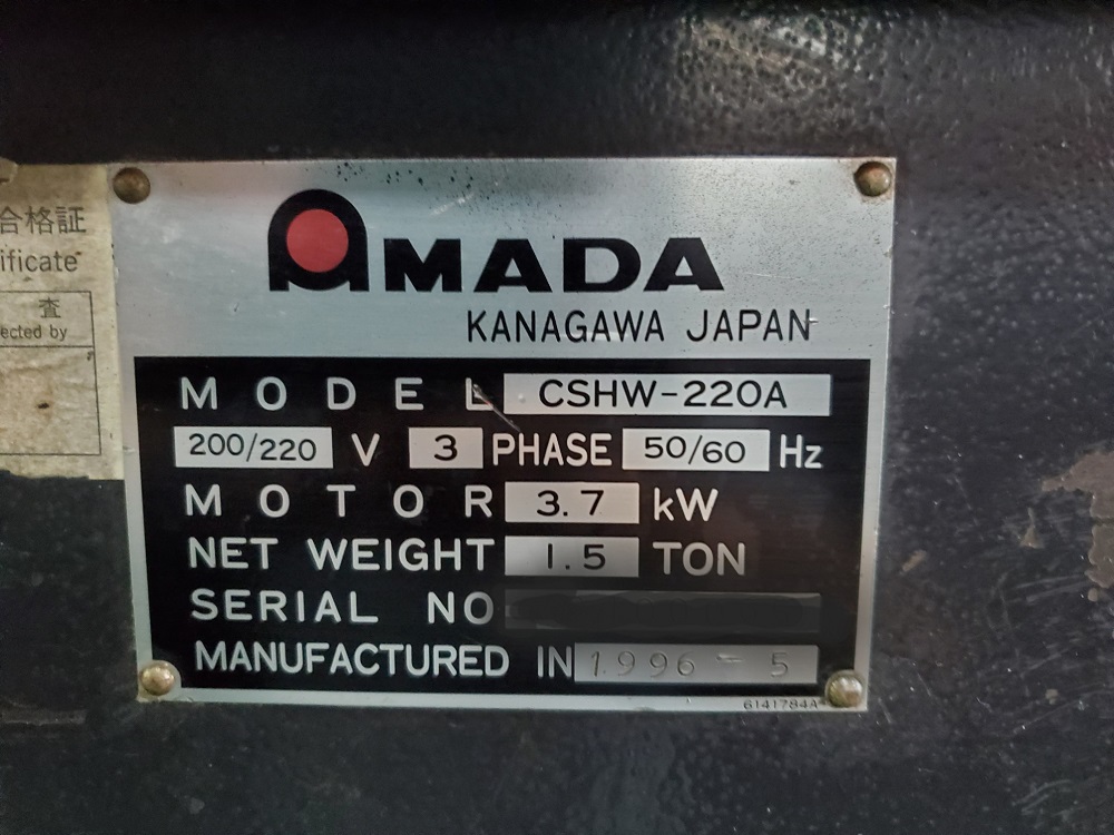 コーナシャー　CSHW-220A　アマダ製　現状機